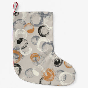 Grey Circles: Simple Seamless Pattern Small Christmas Stocking