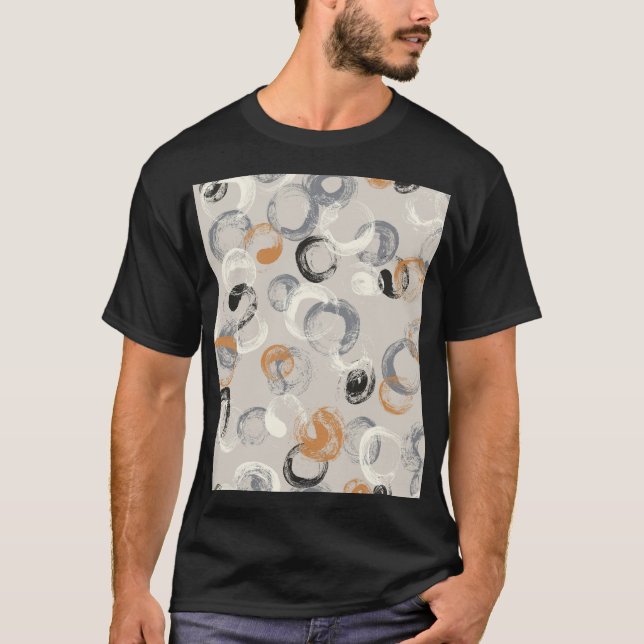 Grey Circles: Simple Seamless Pattern T-Shirt (Front)