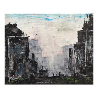 Grey City Abstract Print, Value Poster Paper 