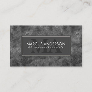 Grey Classic Frame   Black Texture Background Appointment Card