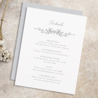 Grey Classic French Floral Wedding Details