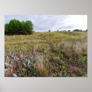 grey cloud dunes prairie landscape poster