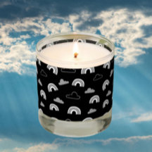 Grey Clouds and Rainbows Jar 