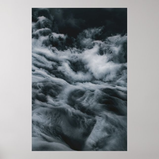 Grey clouds painting poster (Front)