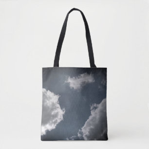 Grey clouds tote bag