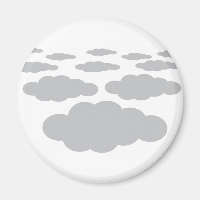 grey clouds weather magnet (Front)