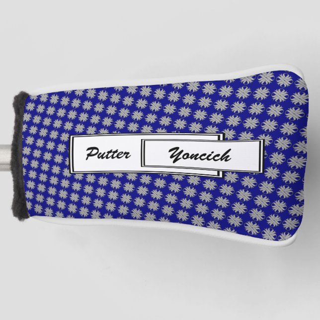 Grey Clover Ribbon by Kenneth Yoncich Golf Head Cover (Front)