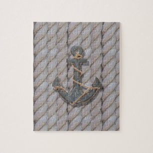 grey coastal beach rope nautical anchor jigsaw puzzle