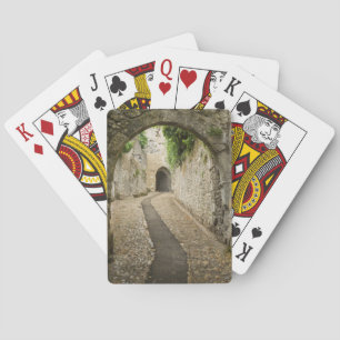 Grey Cobblestone street, France Playing Cards