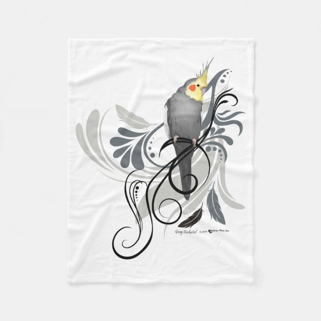 Grey Cockatiel Blanket (Front)