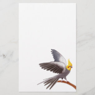 Grey Cockatiel Stationery