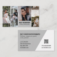 Grey Collage QR Code Professional Photography