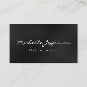 Grey Colour Makeup Artist Script Business Card