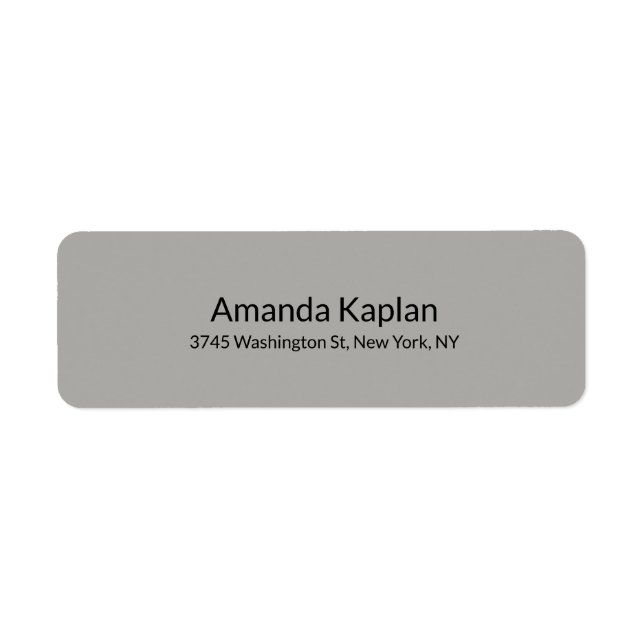 Grey Colour Modern Plain Minimalist Professional (Front)