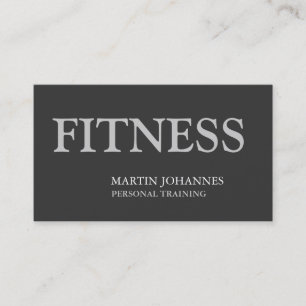 Grey Colour Personal Trainer Business Card