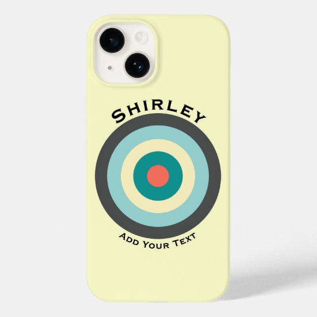 Grey Combination Bullseye by Shirley Taylor Case-Mate iPhone Case (Back)