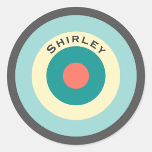 Grey Combination Bullseye by Shirley Taylor Classic Round Sticker