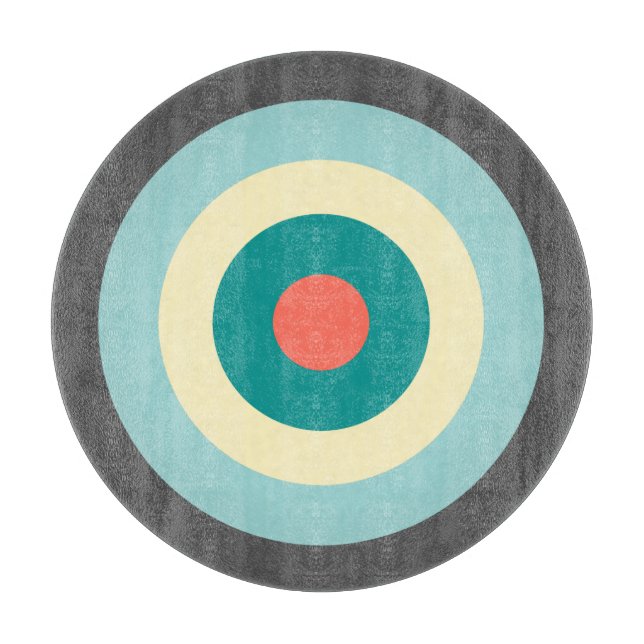 Grey Combination Bullseye by Shirley Taylor Cutting Board (Front)