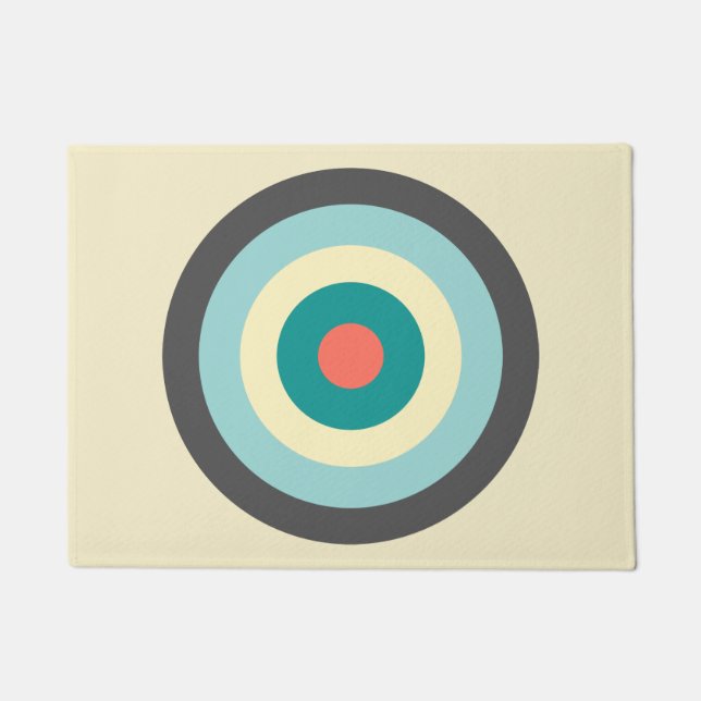 Grey Combination Bullseye by Shirley Taylor Doormat (Front)