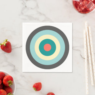Grey Combination Bullseye by Shirley Taylor Napkin