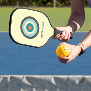 Grey Combination Bullseye by Shirley Taylor Pickleball Paddle