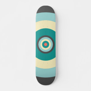 Grey Combination Bullseye by Shirley Taylor Skateboard