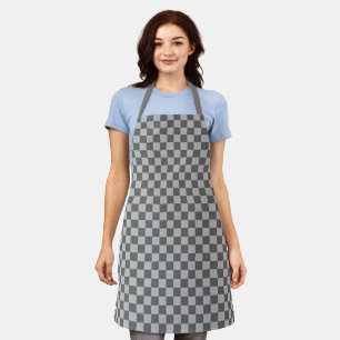 Grey Combination Chequerboard by Shirley Taylor Apron
