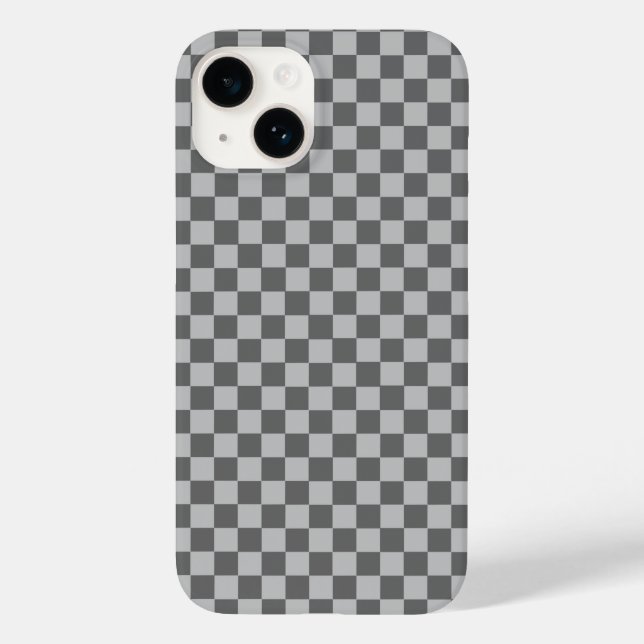 Grey Combination Chequerboard by Shirley Taylor Case-Mate iPhone Case (Back)