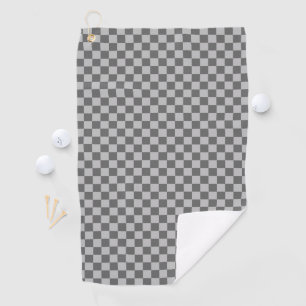 Grey Combination Chequerboard by Shirley Taylor Golf Towel