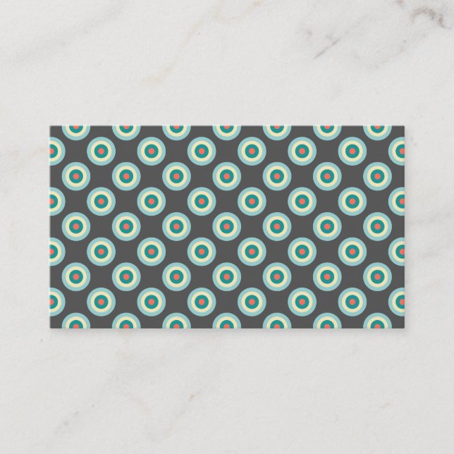 Grey Combination Circles Business Card (Front)