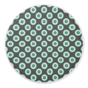 Grey Combination Circles by Shirley Taylor Ceramic Knob