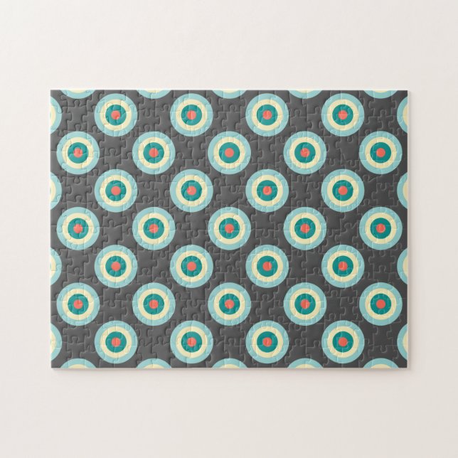 Grey Combination Circles by Shirley Taylor Jigsaw Puzzle (Horizontal)