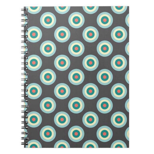 Grey Combination Circles by Shirley Taylor Notebook (Front)