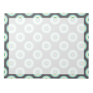 Grey Combination Circles by Shirley Taylor Notepad