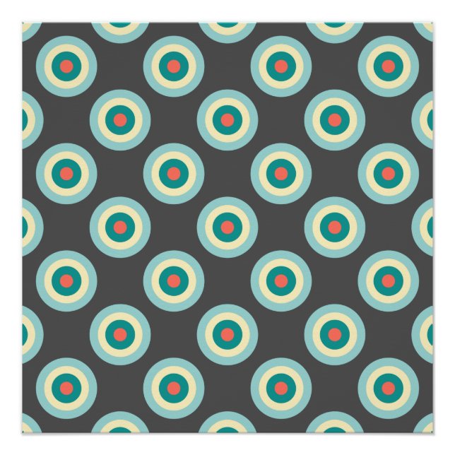 Grey Combination Circles by Shirley Taylor Poster (Front)