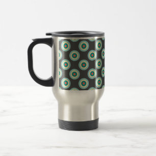 Grey Combination Circles by Shirley Taylor Travel Mug
