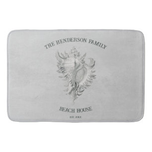 Grey Conch Shell Bath Mat