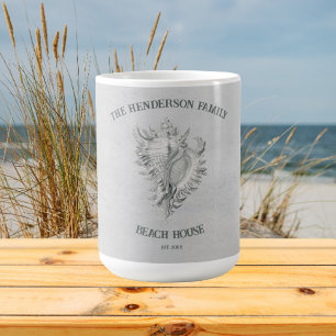 Grey Conch Shell Coffee Mug