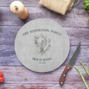 Grey Conch Shell Cutting Board