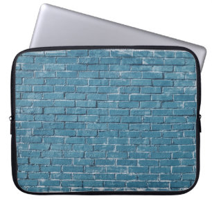 Grey concrete bricks painted in blue laptop sleeve