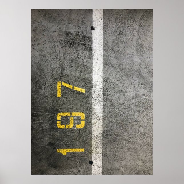 Grey concrete floor with 197 print (Front)