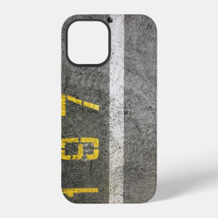 Grey concrete floor with 197 print iPhone 12 case