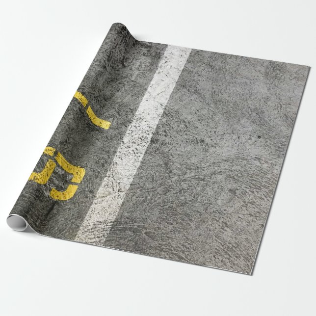 Grey concrete floor with 197 print wrapping paper (Unrolled)