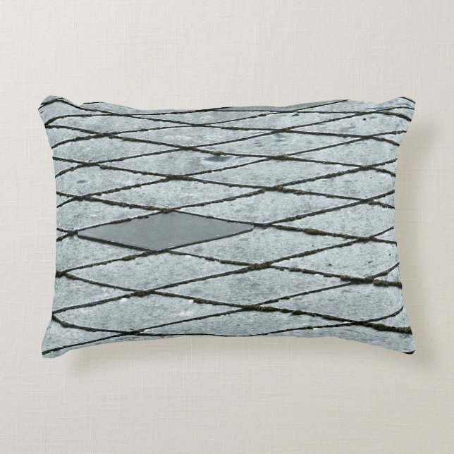 Grey concrete pavement decorative cushion (Front)