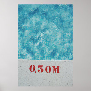 Grey concrete pool at 0,30 Metre Poster