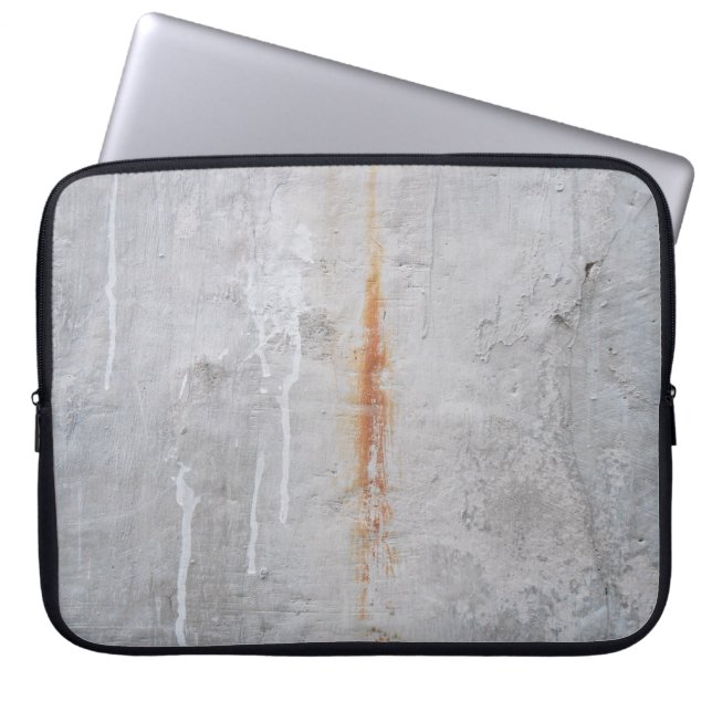 Grey concrete wall laptop sleeve (Front)