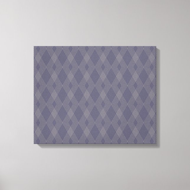 Grey, cool, trendy, simple, modern zig zag pattern canvas print (Front)
