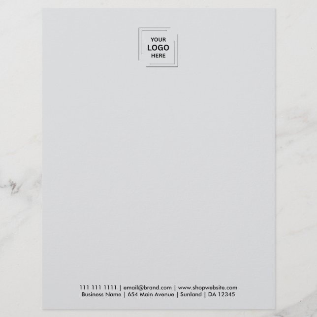 Grey Corporate Business Letterhead Design (Front)
