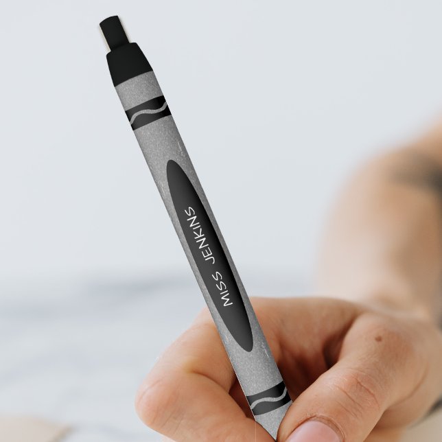 Grey Crayon Teacher Black Ink Pen (Grey Crayon Teacher Black Ink Pen)