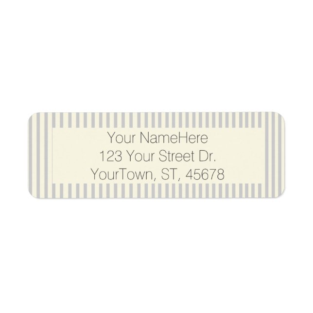 Grey Cream Farmhouse Chic Ticking Stripe (Front)